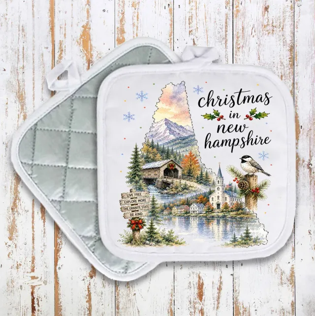 Avery Lane Gifts Christmas in New Hampshire State Map grydelap