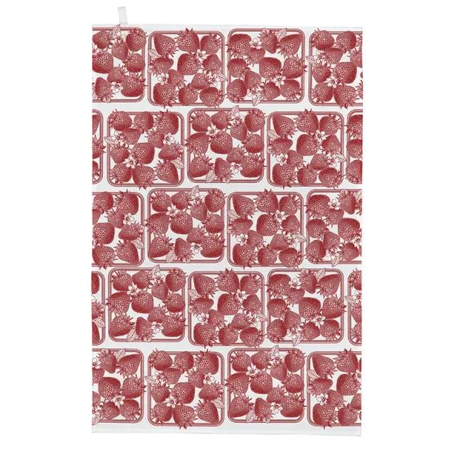 Thornback & Peel Strawberry Punnet viskestykke 50x70 jordbær