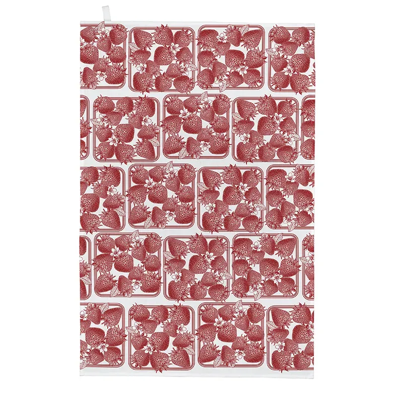 Thornback & Peel Strawberry Punnet viskestykke 50x70 jordbær