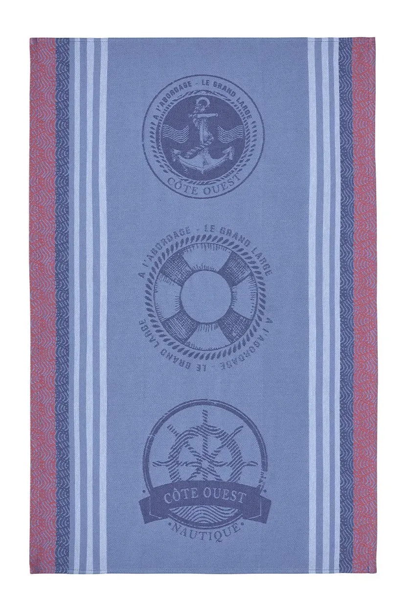 Coucke Nautical viskestykke blaa 50x75 cm bomuld
