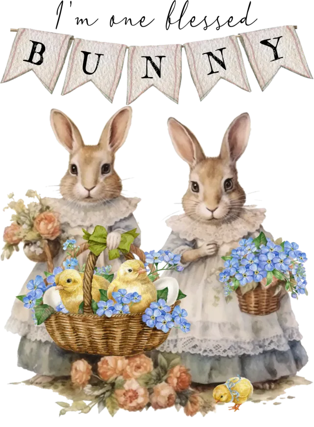 Avery Lane Gifts Easter Bunny T-shirt One Bless