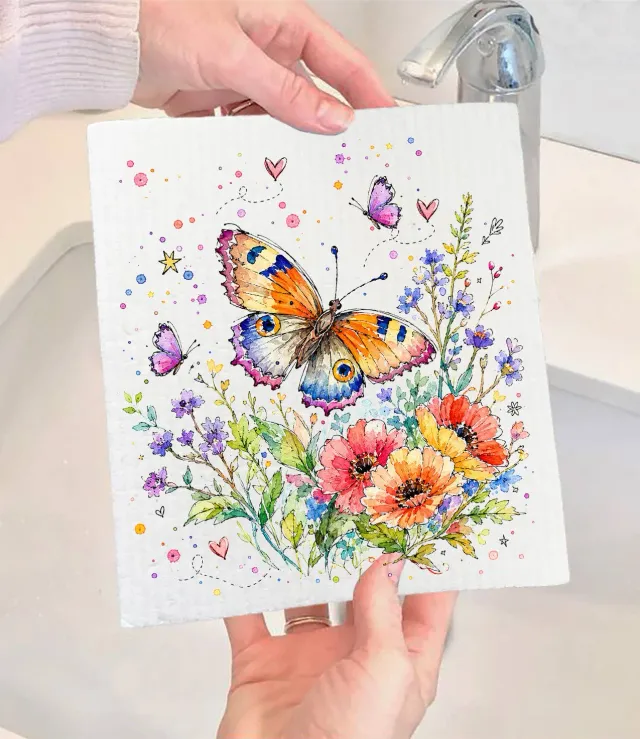 Avery Lane Gifts Butterflies karklud svensk 17x20 cm komposterbar