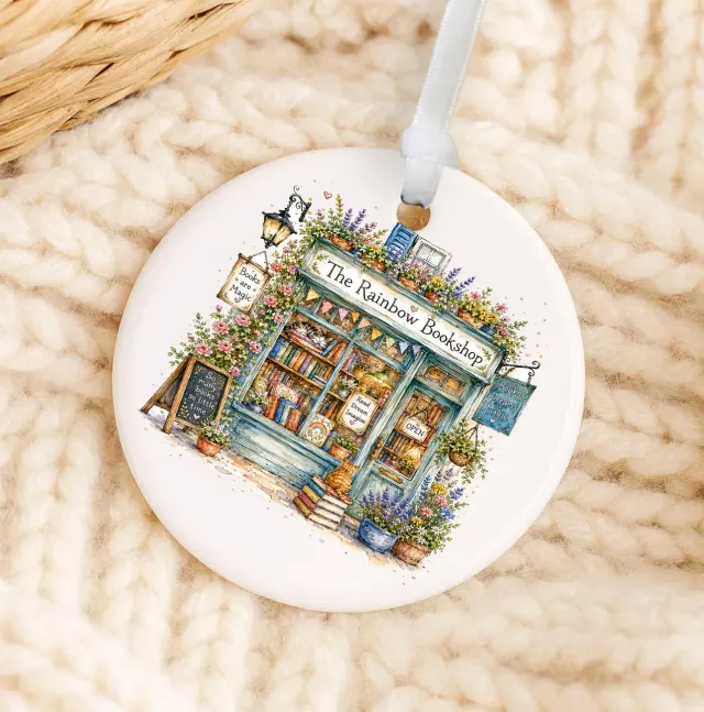 Avery Lane Gifts Whimsical Bookstore Bookshop ornament 7,6 cm