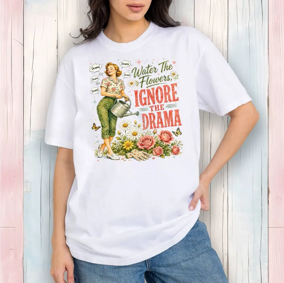 Avery Lane Gifts Funny Ignore the Drama T-shirt hvid S sjov tekst