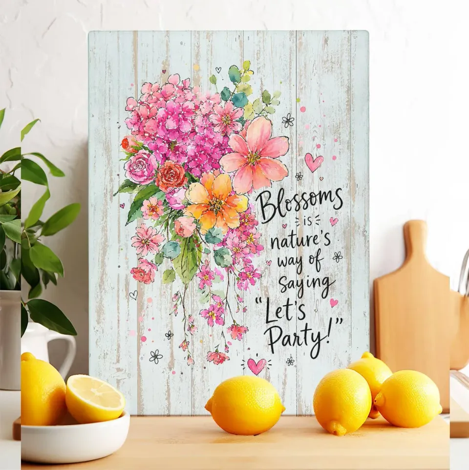 Avery Lane Gifts Blossom Lets Party skærebræt glas 28x38 blomster