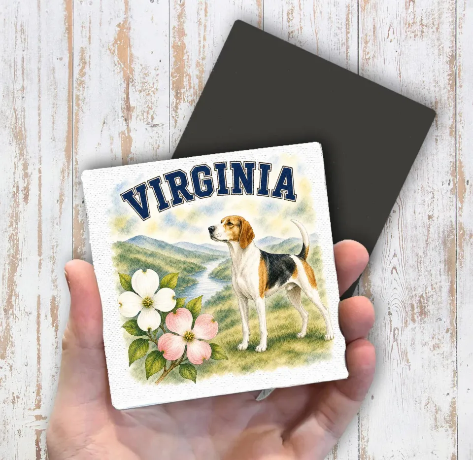 Avery Lane Gifts State Bird Virginia køleskabsmagnet 10x10 cm