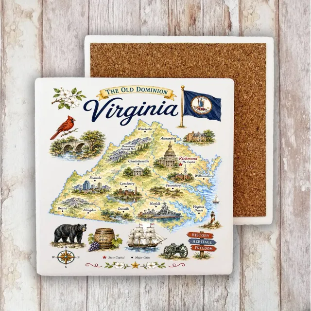 Avery Lane Gifts Virginia bordskåner sten 10x10 cm