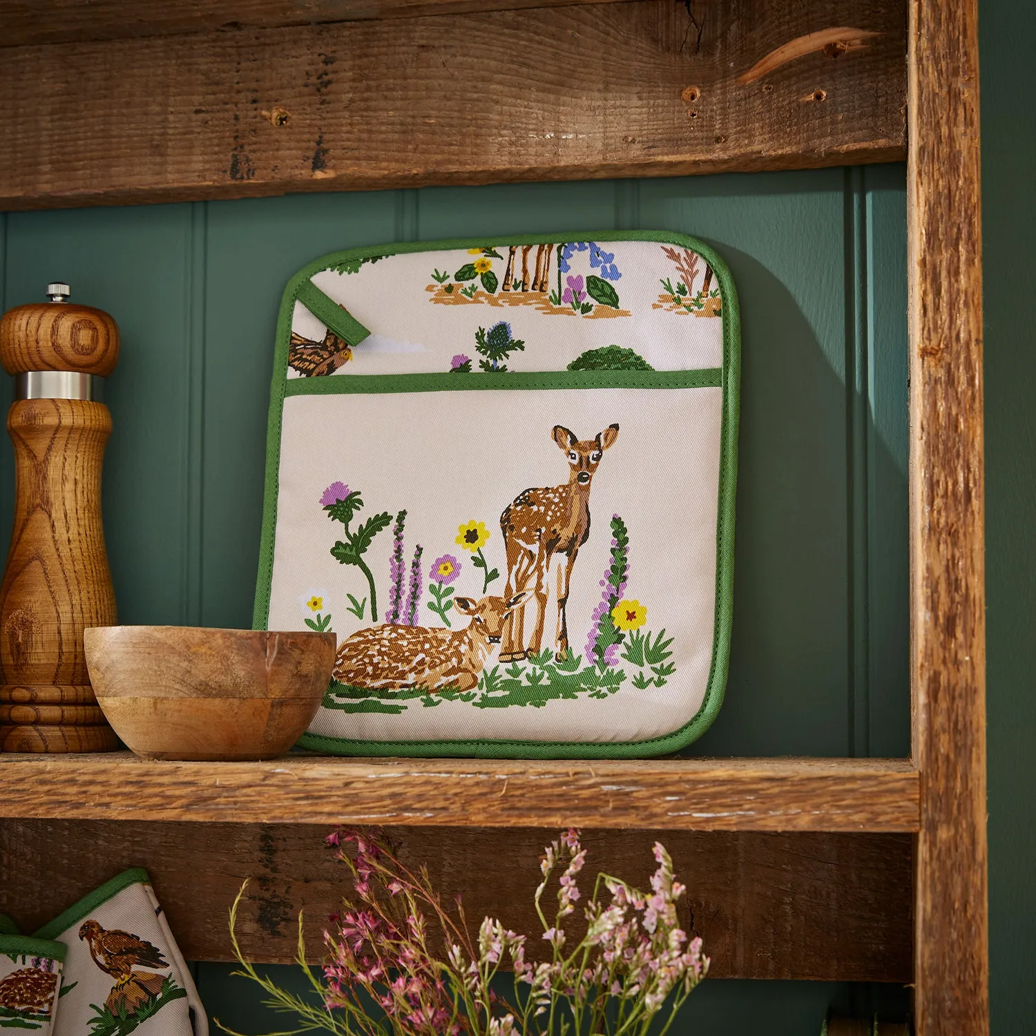 Ulster Weavers Thistlewood grydelap grøn 24x21 cm