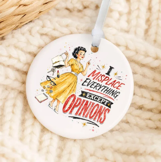 Avery Lane Gifts Except Opinions juleornament porcelæn