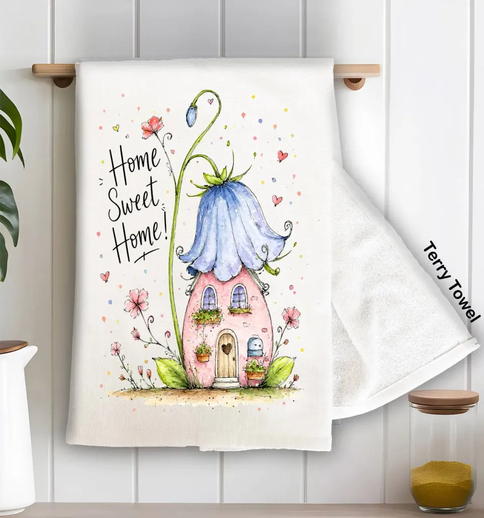 Avery Lane Gifts Home Sweet Home viskestykke frotté