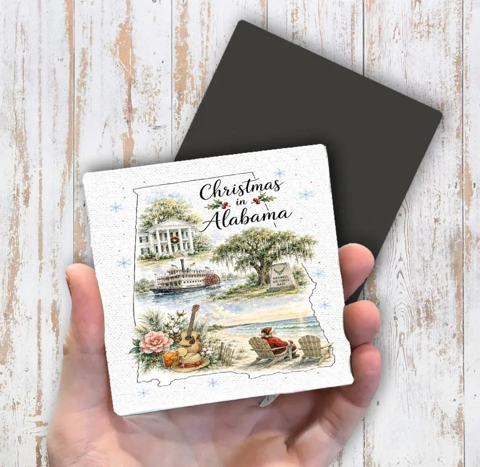 Avery Lane Gifts Christmas Alabama magnet 10x10 cm