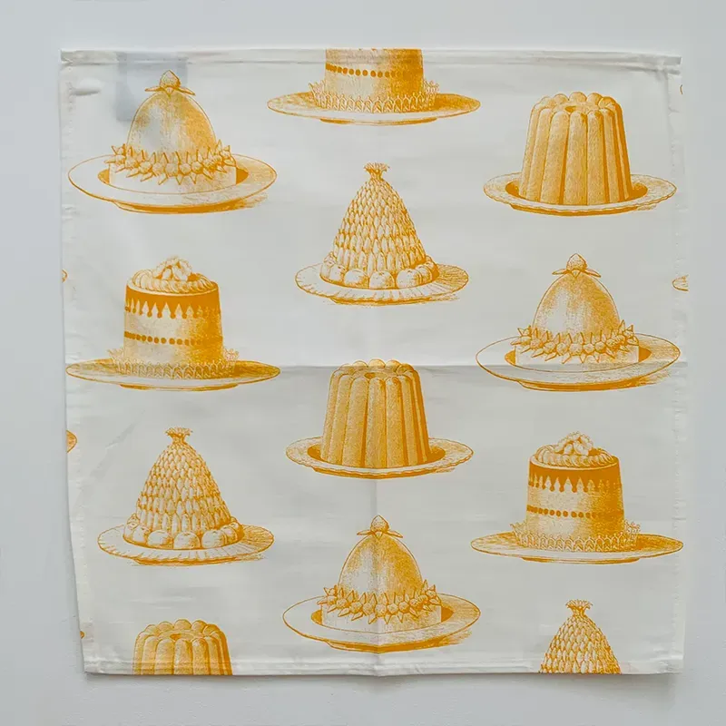 Thornback & Peel Jelly Cake Yellow stofserviet 45x45 gul
