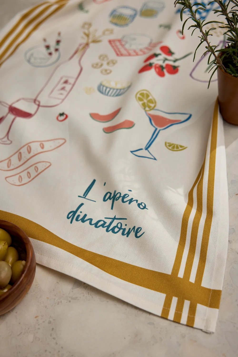 Coucke Aperitif Dinner viskestykke hvid 50x75 cm