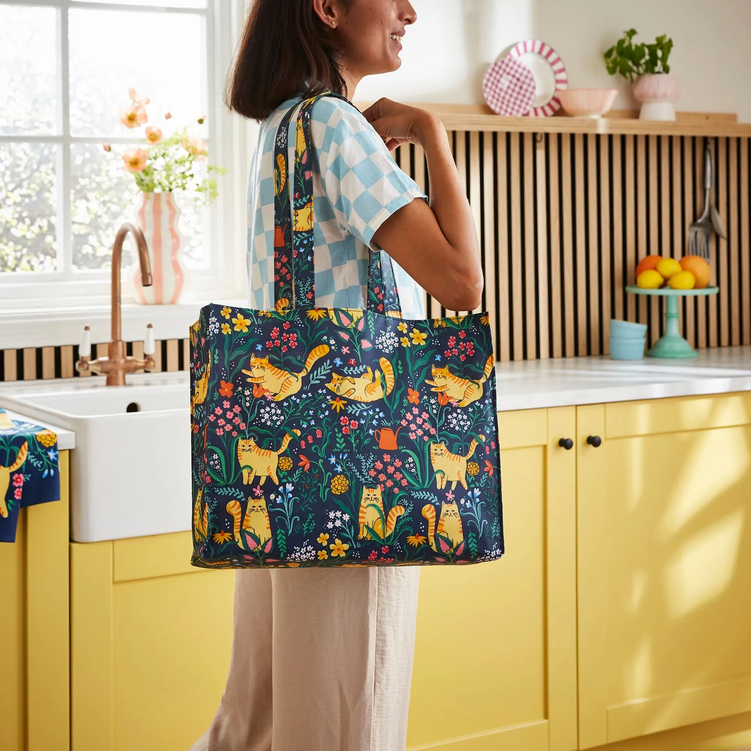 Ulster Weavers Marmalade Meadow skuldertaske navy PVC