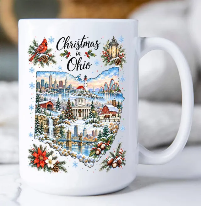 Avery Lane Gifts Christmas in Ohio krus 44 cl keramik