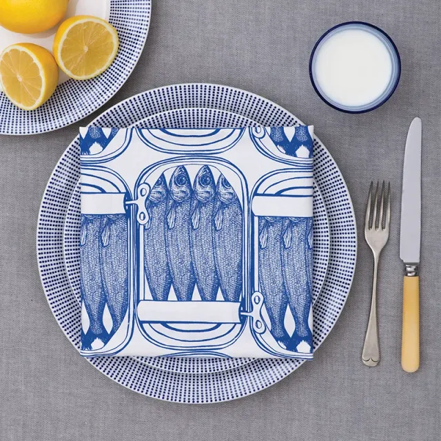Thornback & Peel Sardine stofserviet bomuld 45x45 cm