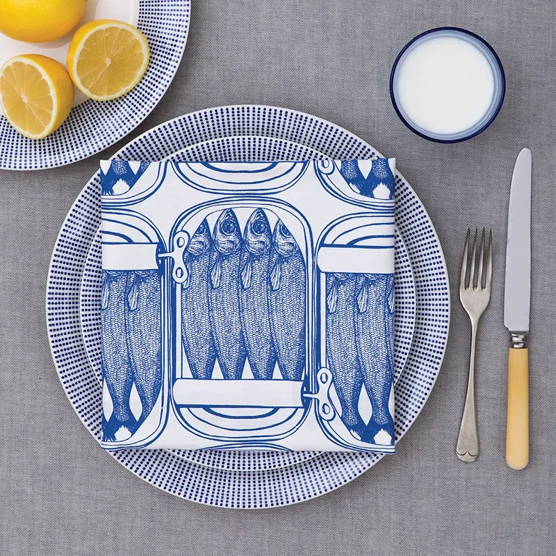Thornback & Peel Sardine stofserviet bomuld 45x45 cm