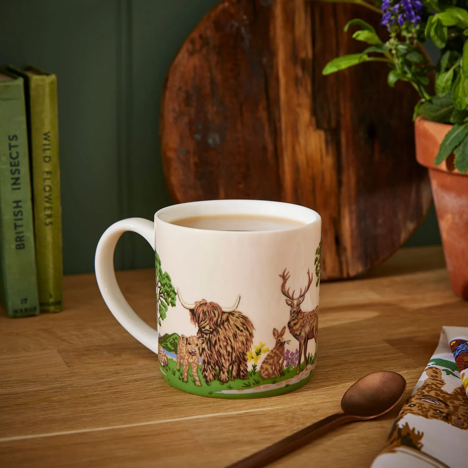 Ulster Weavers Thistlewood krus grøn benporcelæn