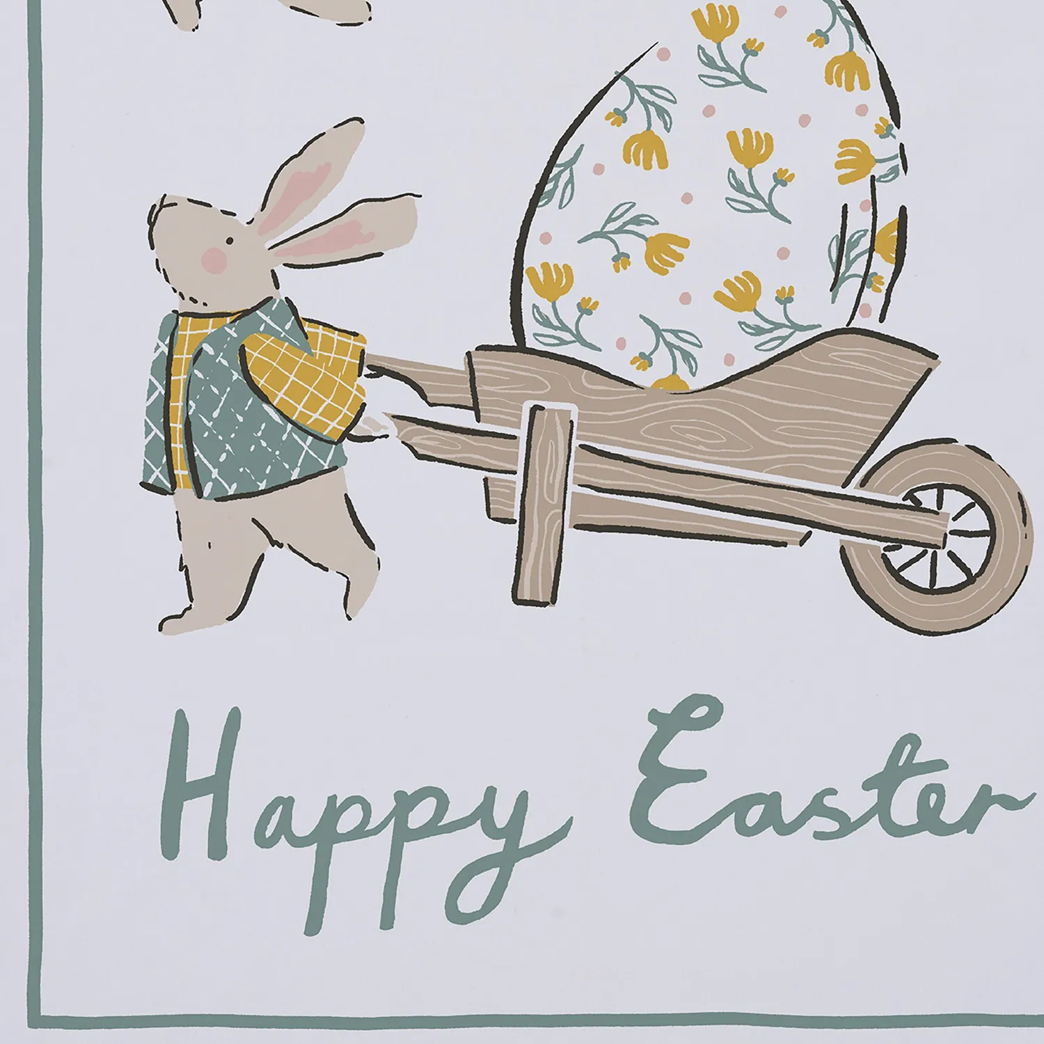 Ulster Weavers Happy Easter viskestykke 74x48 flerfarvet