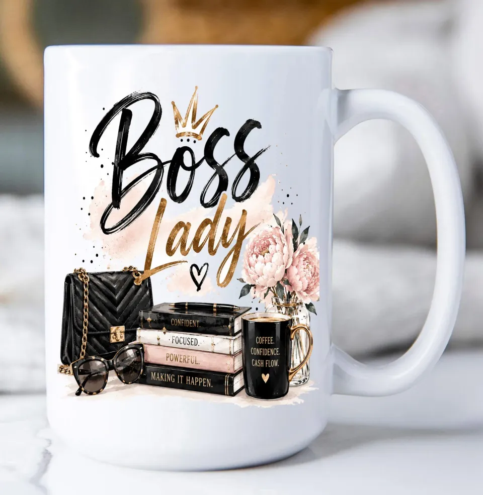 Avery Lane Gifts Boss Lady krus keramik hvid 443 ml