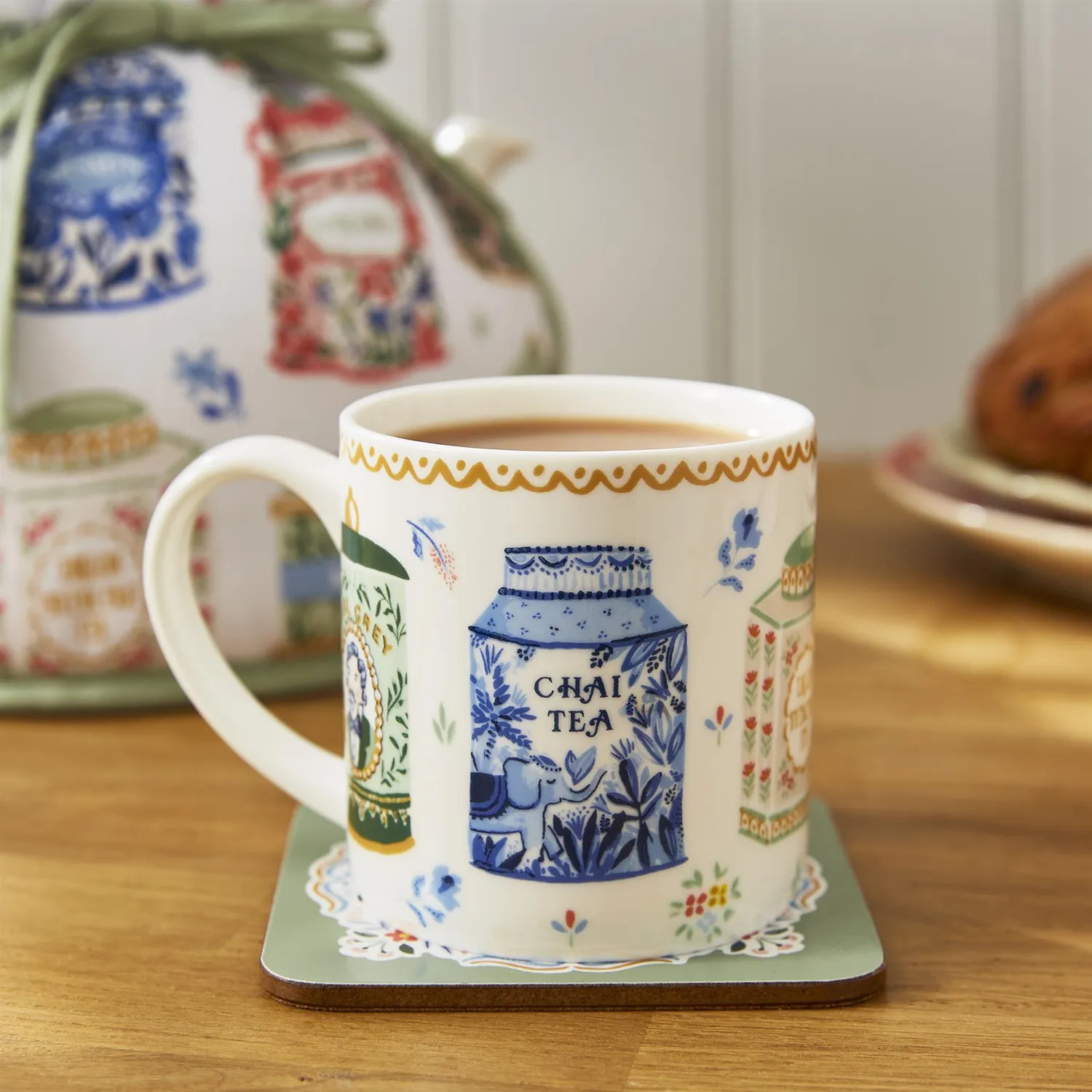 Ulster Weavers Tea Tins bordskånere 4-pak multicolour kork