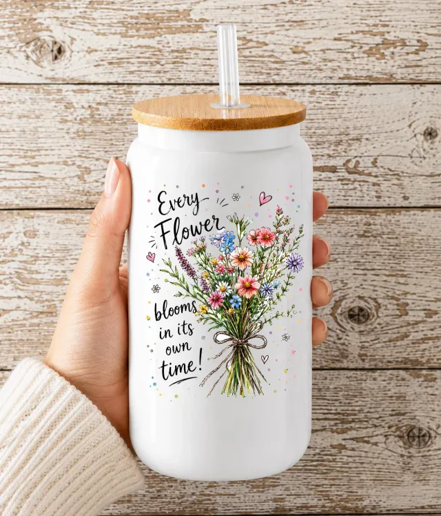 Avery Lane Gifts Every Flowers drikkeglas 47 cl med låg