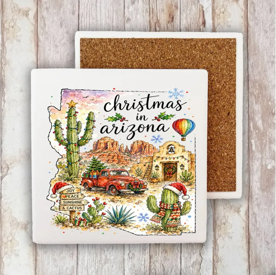 Avery Lane Gifts Christmas Arizona coaster sten 10x10 cm kort