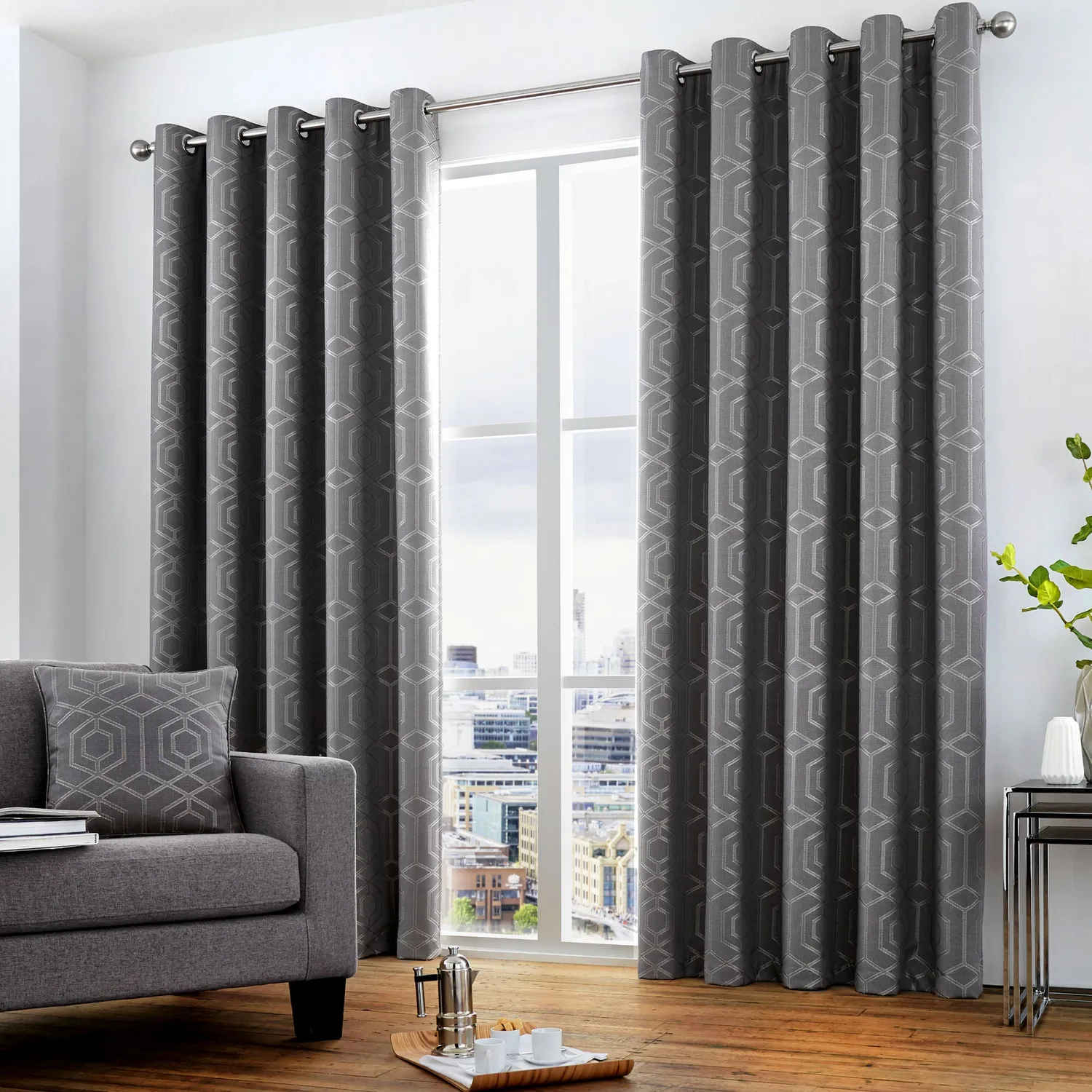 Ulster Weavers Camberwell pude 43x43 grafit polyester