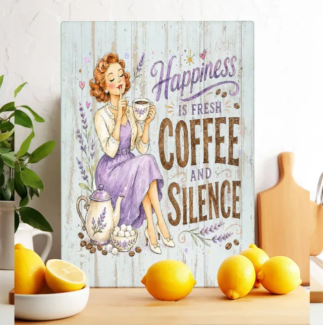 Avery Lane Gifts Housewives Coffee skærebræt glas 28x38 cm