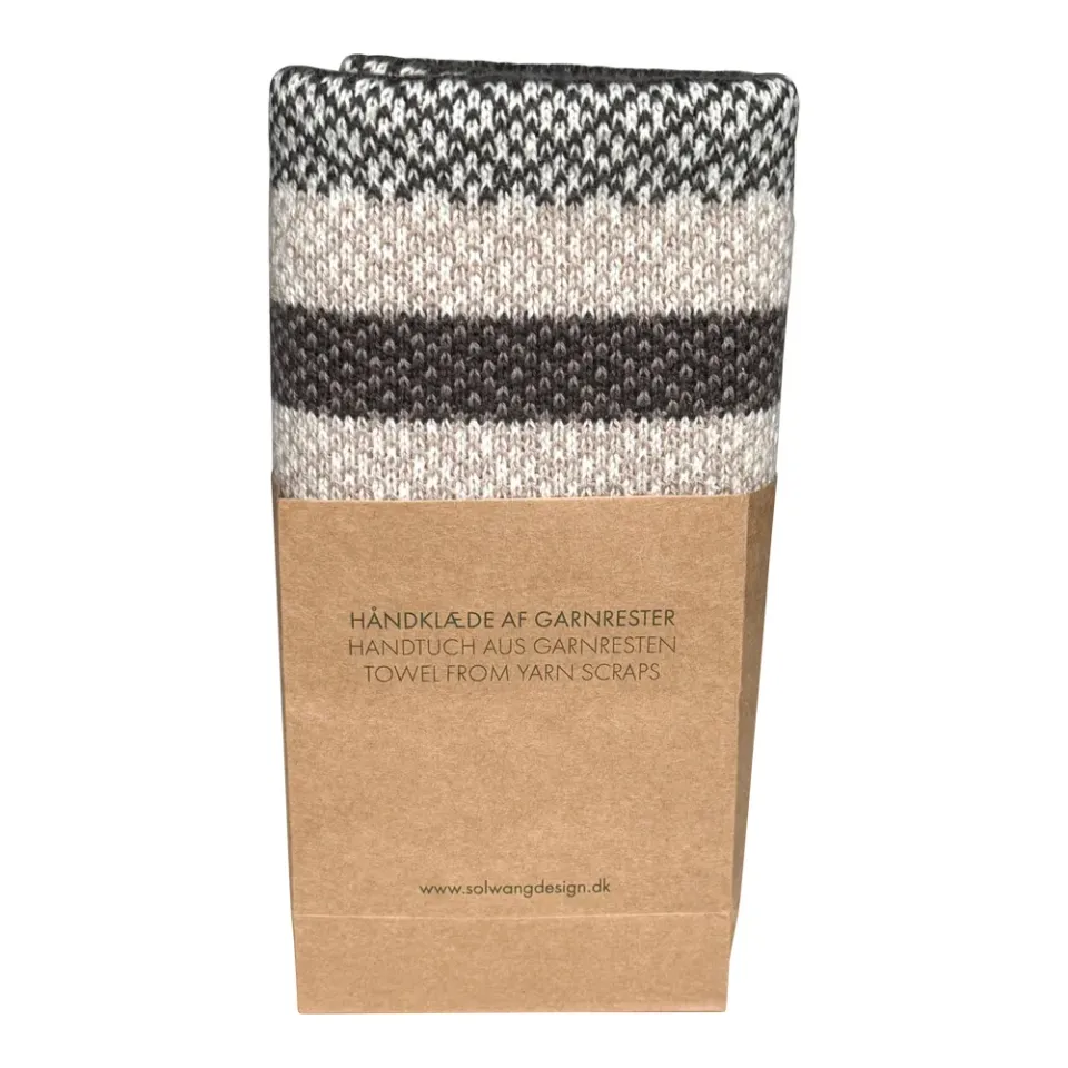 Solwang Restgarn jacquard håndklæde granit