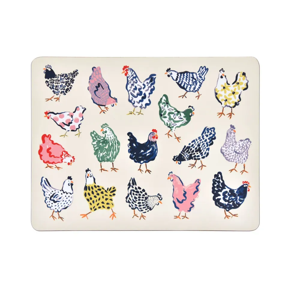 Ulster Weavers Chick Chicken dækkeservietter gul 4-pak