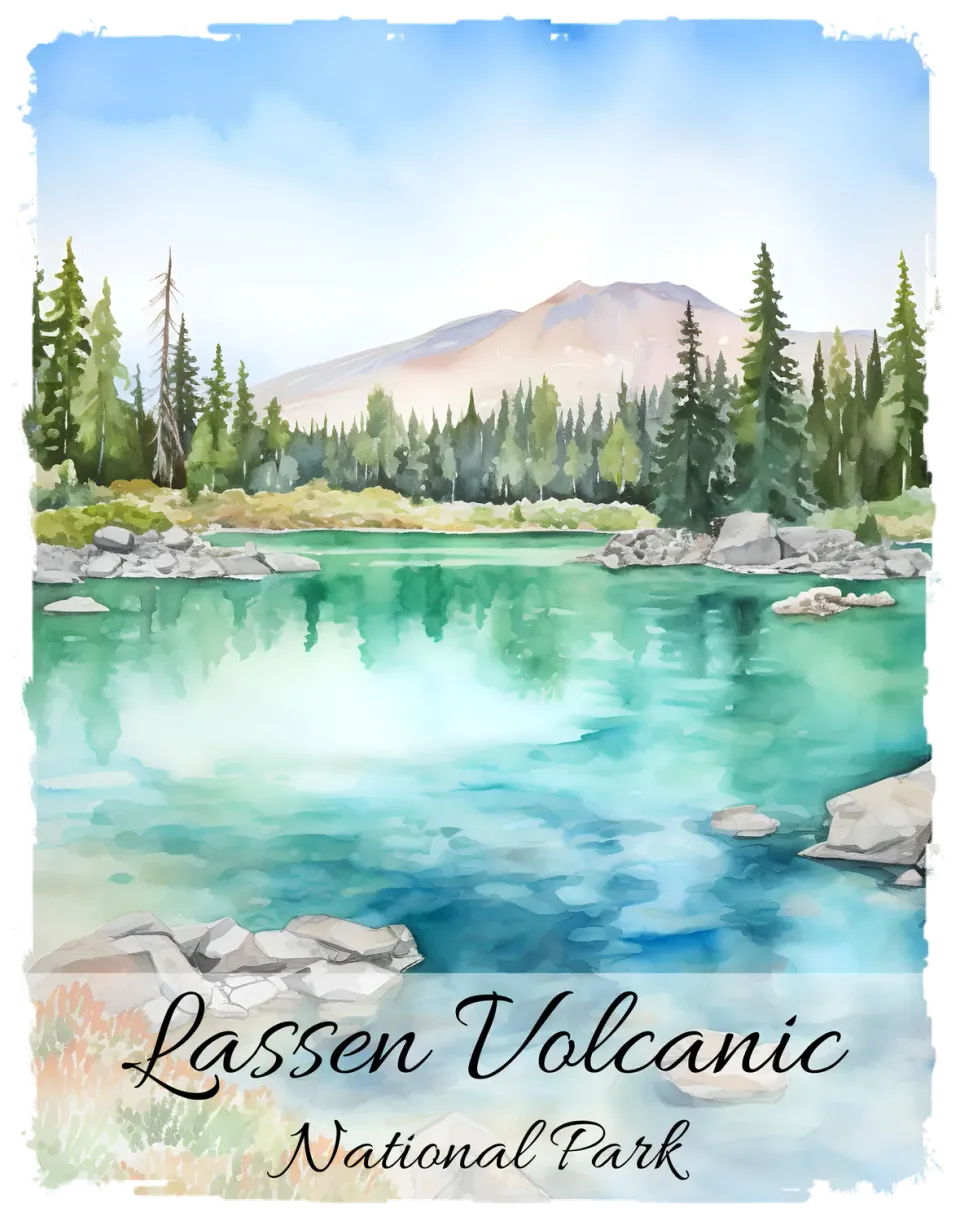 Avery Lane Gifts Lassen Volcanic National Park CA viskestykke