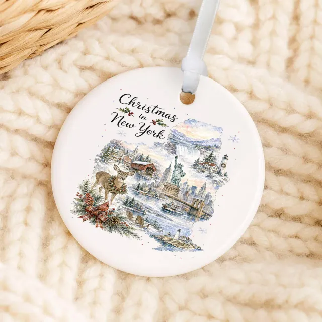 Avery Lane Gifts Christmas New York julekugle porcelæn 7,6 cm