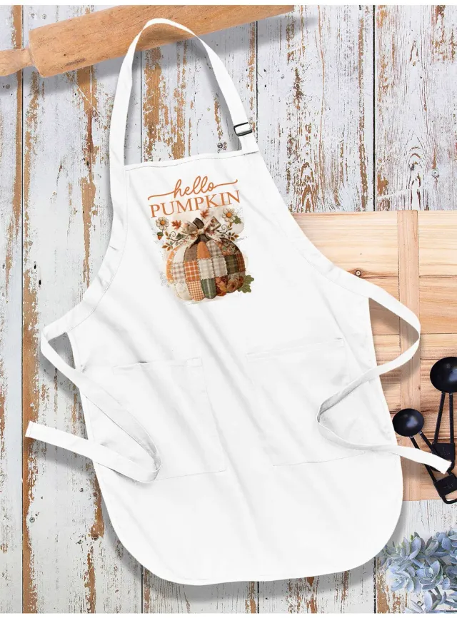 Avery Lane Gifts Fall Hello Pumpkin forklæde bomuld