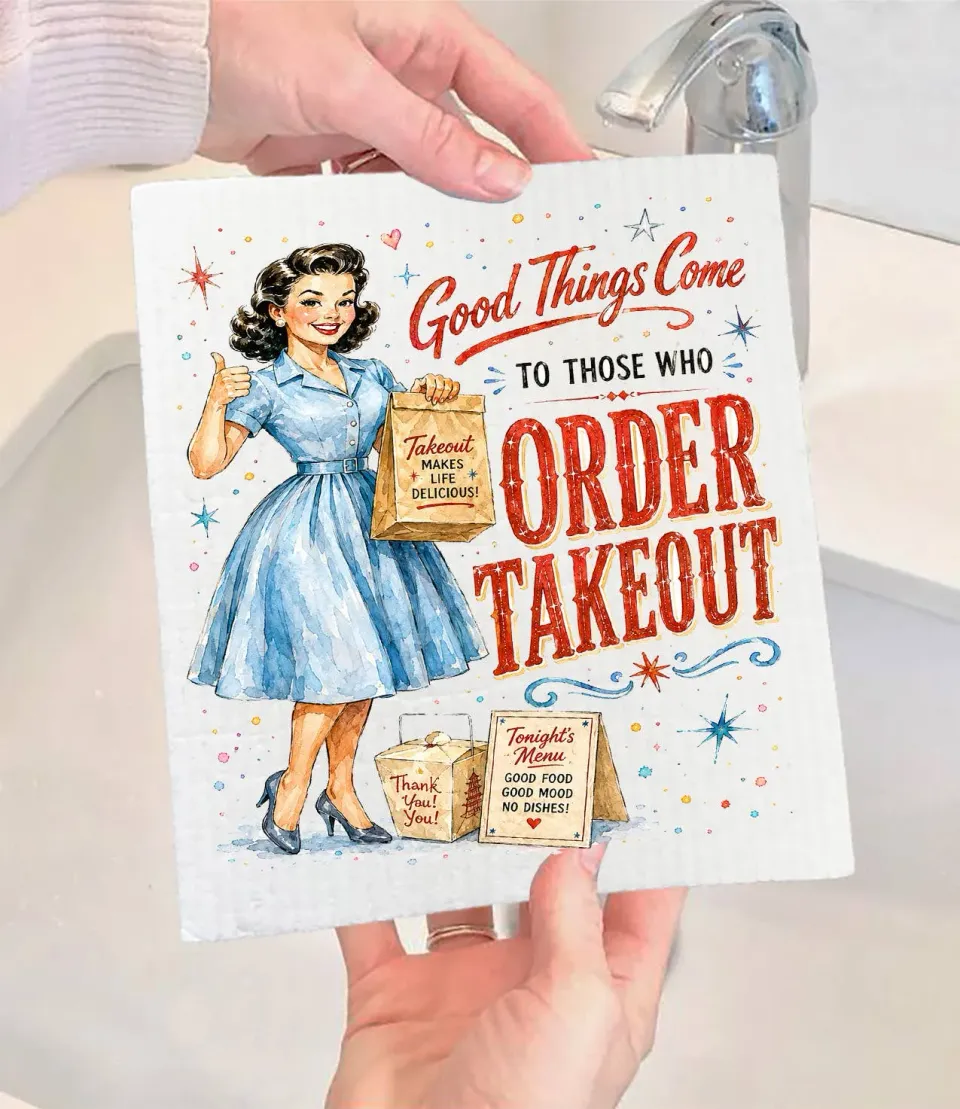 Avery Lane Gifts Funny Good Things Takeout karklud svensk