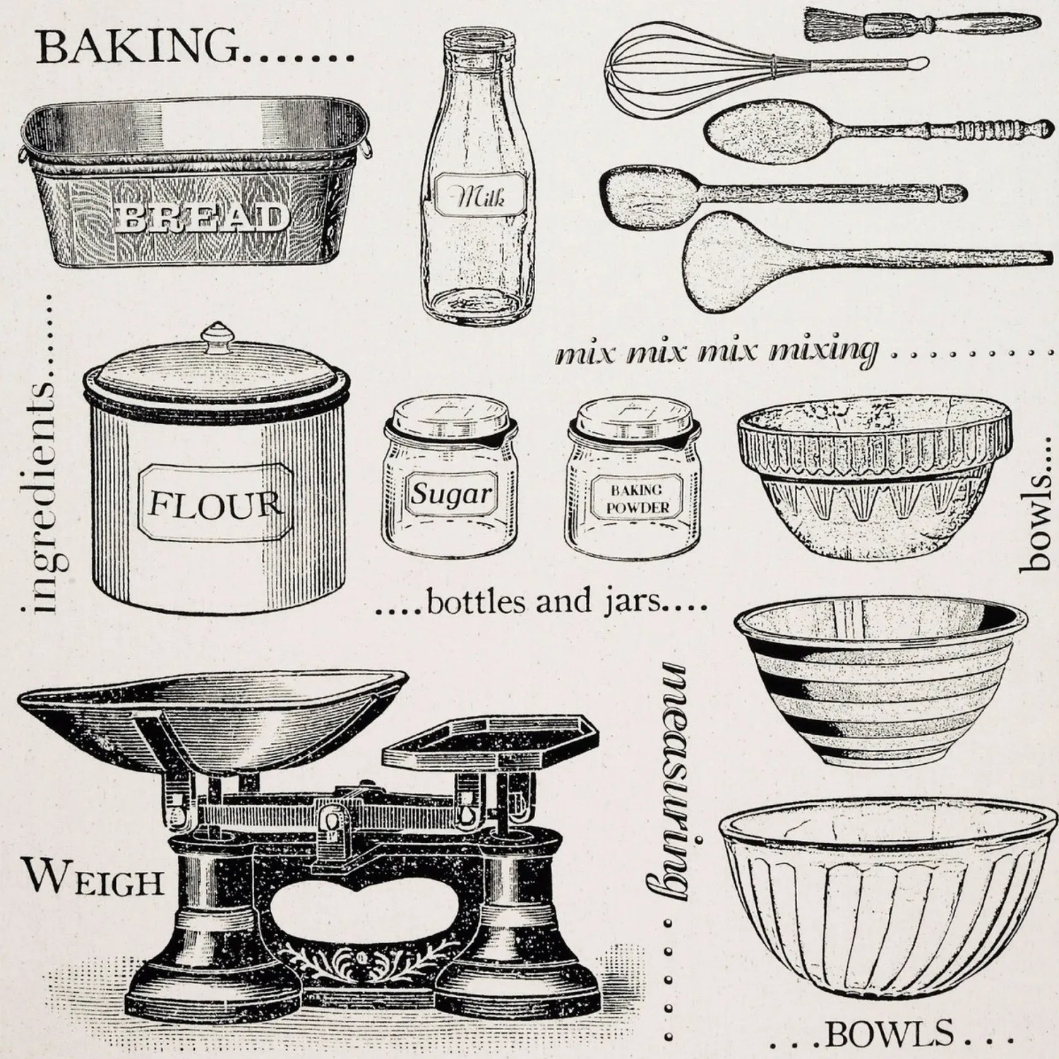Ulster Weavers Baking viskestykke beige bomuld