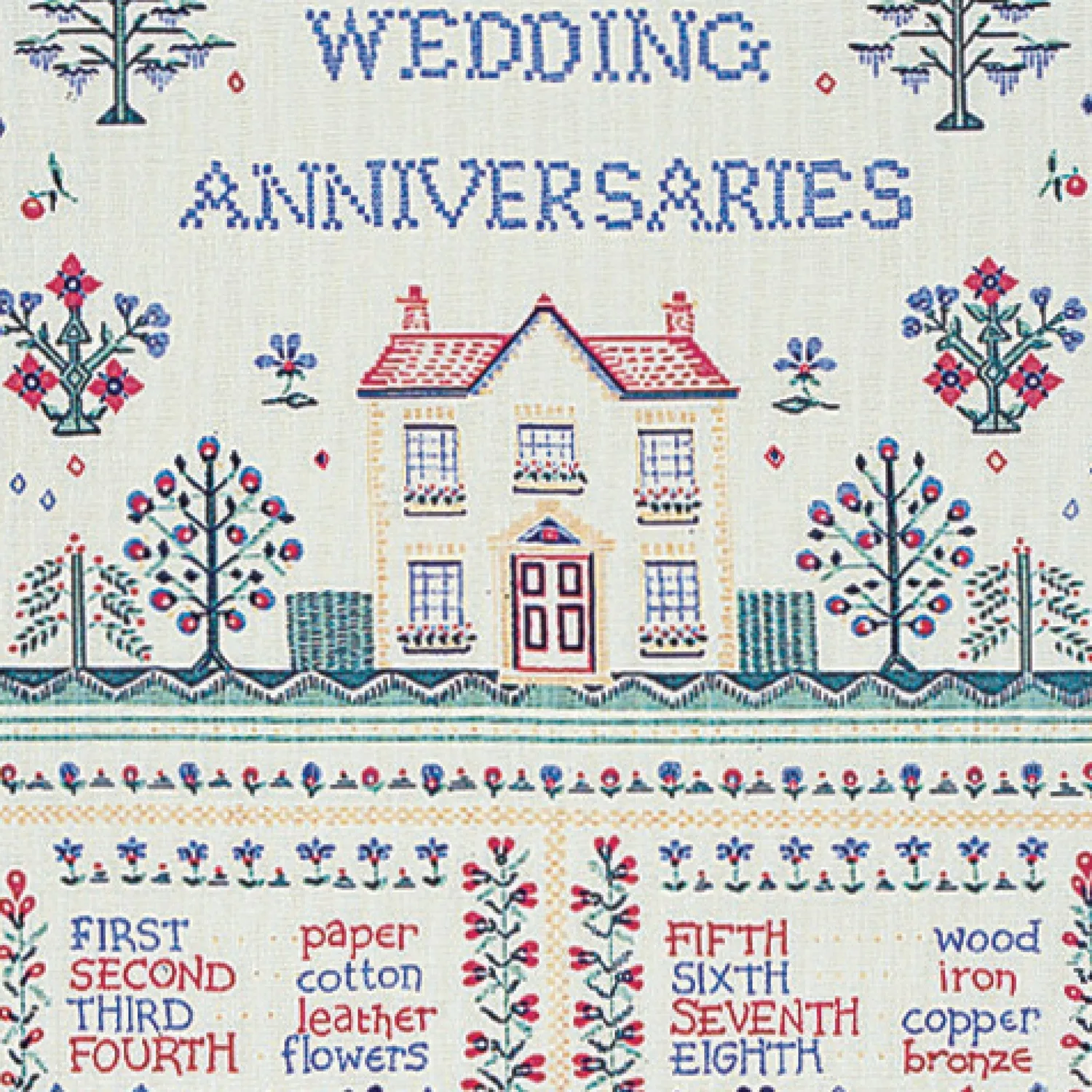 Ulster Weavers Wedding Sampler viskestykke bomuld gul