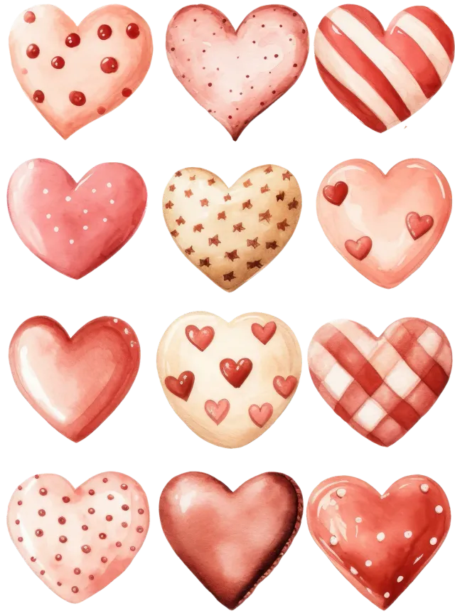 Avery Lane Valentine Heart Cookies viskestykke hjerter