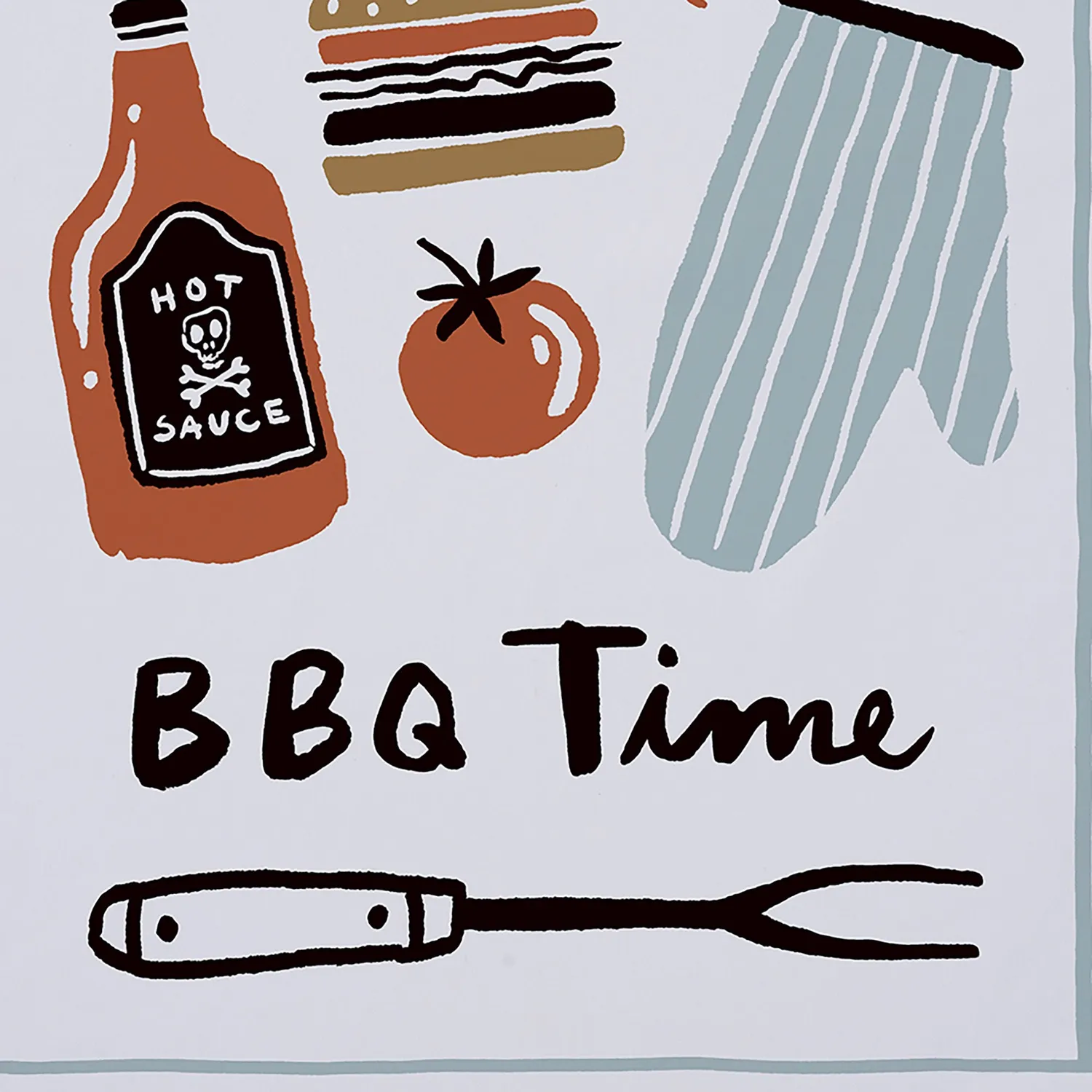 Ulster Weavers BBQ Time viskestykke 74 cm bomuld flerfarvet