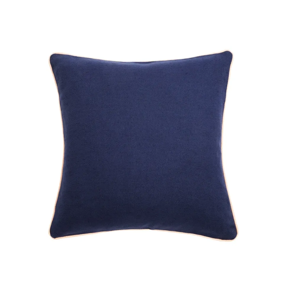 Ulster Weavers Plain Linen pude 50x50 cm navy/pink hør
