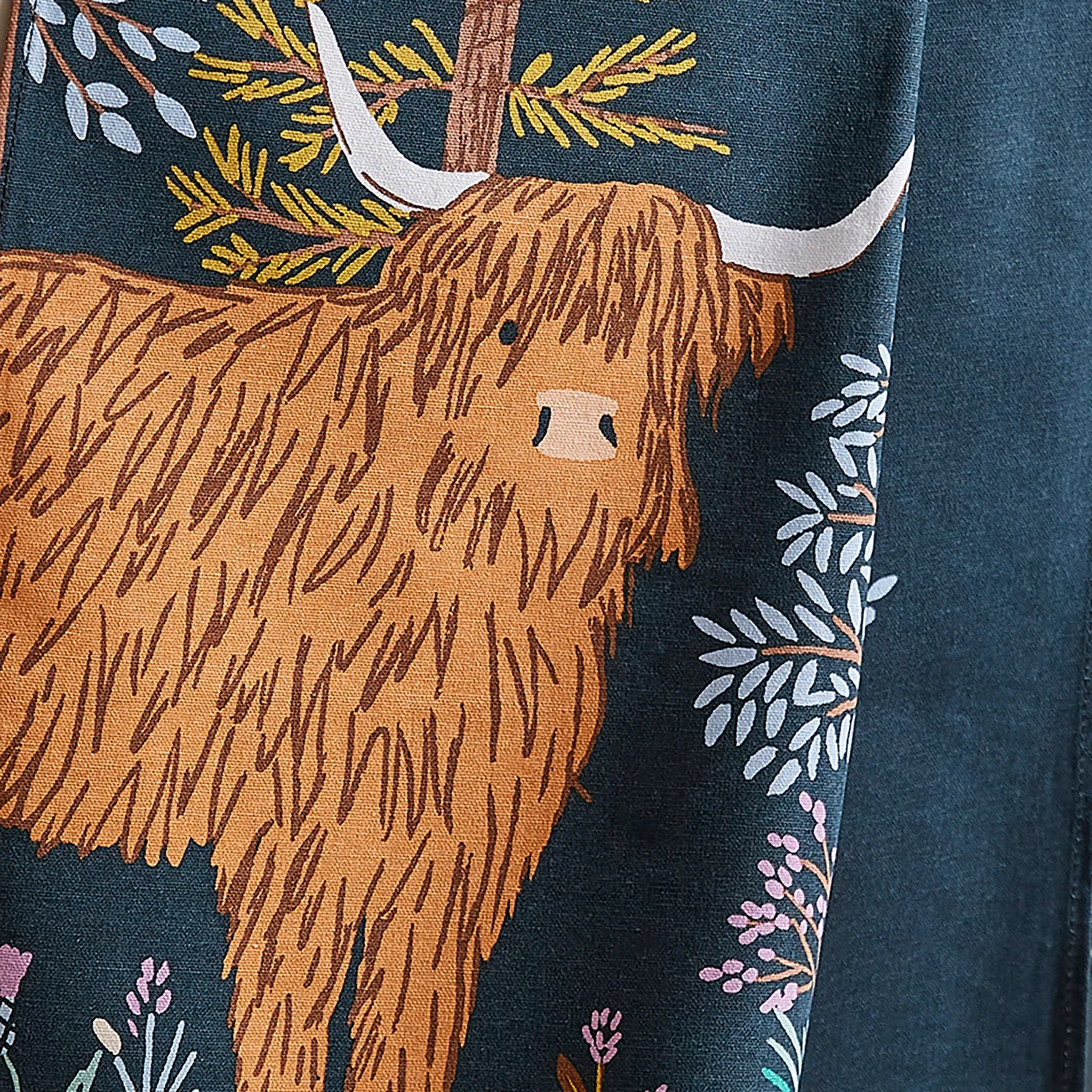 Ulster Weavers Connie the Cow viskestykke bomuld blå
