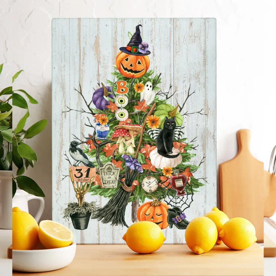 Avery Lane Gifts Halloween Trick or Treat skærebræt glas