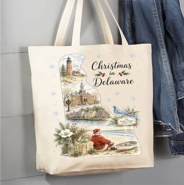 Avery Lane Gifts Christmas Delaware State Map mulepose