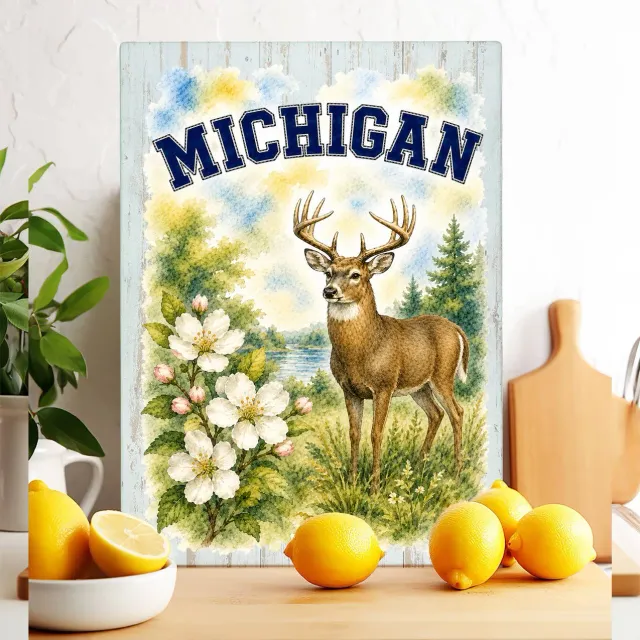 Avery Lane Gifts Michigan skærebræt glas 28x38 cm