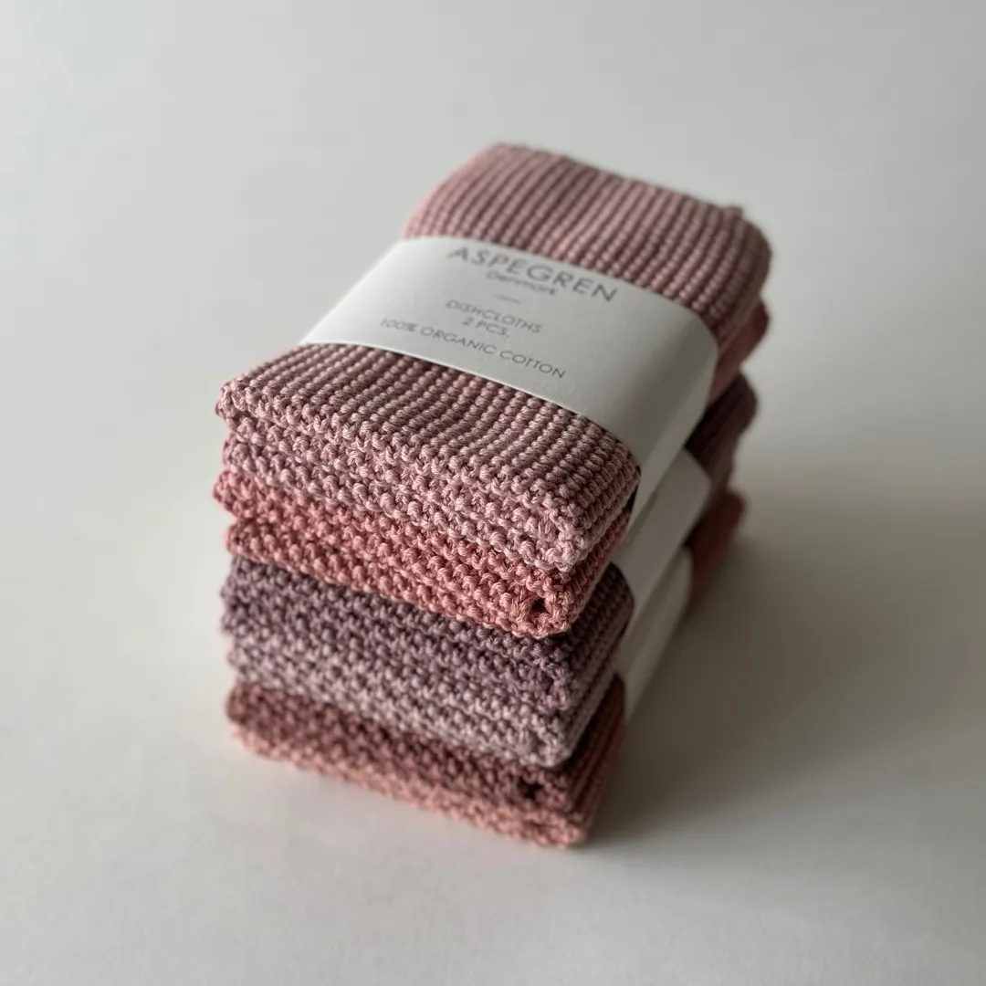 AspEgren Solid Mauve karklude 25x25 cm 2 stk økologiske