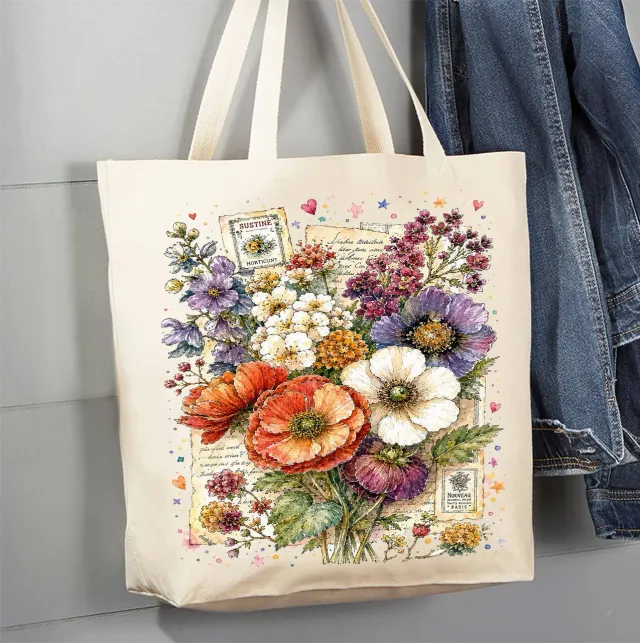 Avery Lane Gifts Vintage Flowers mulepose bomuld blomster