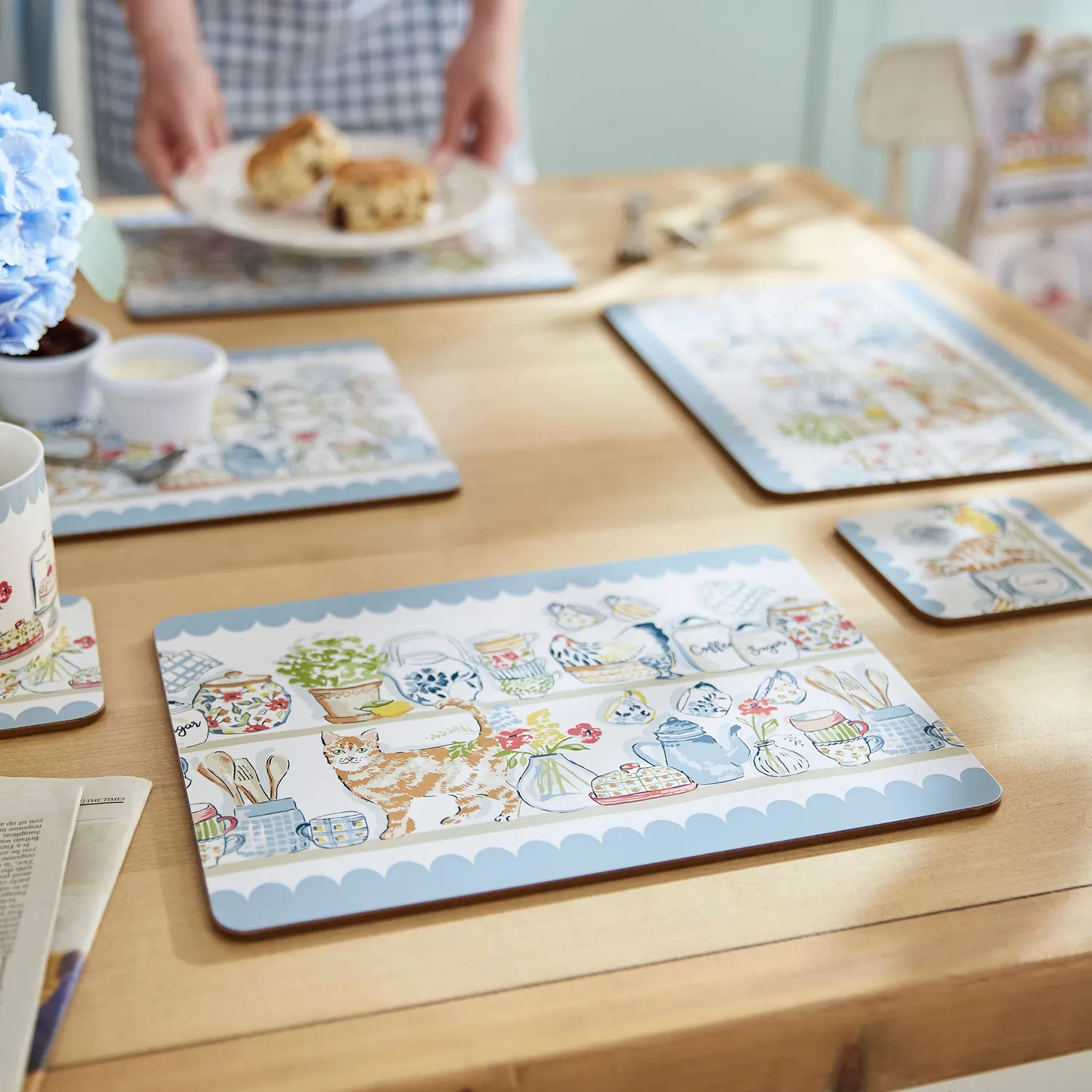 Ulster Weavers Pantry Cats dækkeservietter 4-pak kattemotiv
