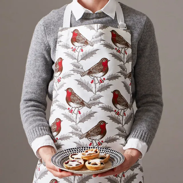 Thornback & Peel Robin & Holly forklæde 60x80