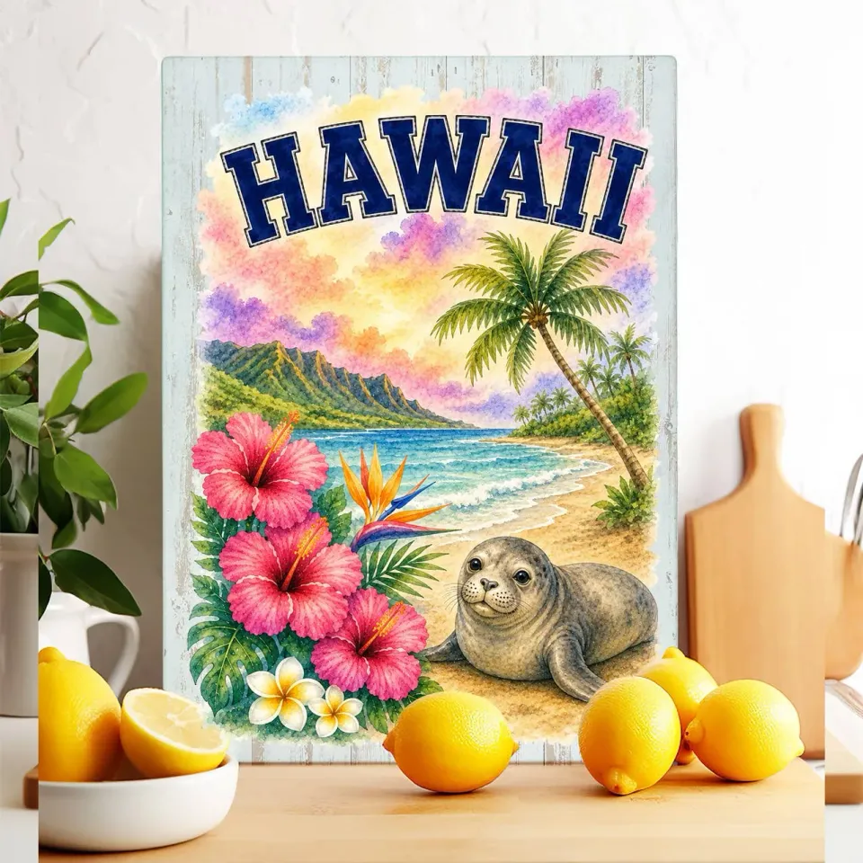 Avery Lane Gifts Hawaii State Bird skærebræt glas 28x38