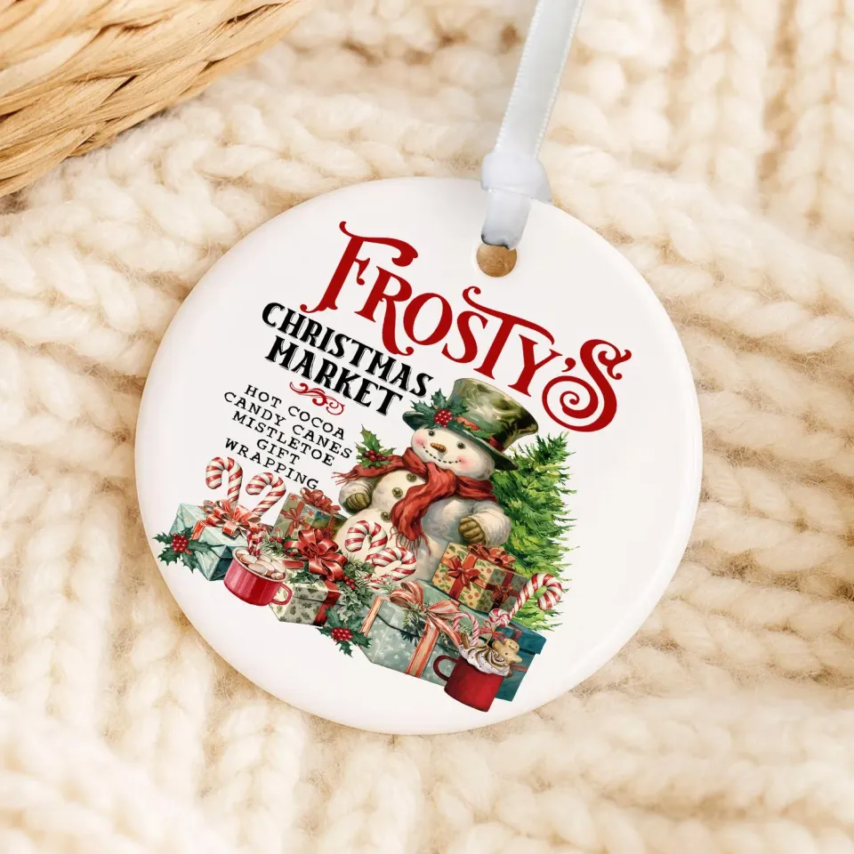 Avery Lane Gifts Frosty's Market julepynt snemand porcelæn